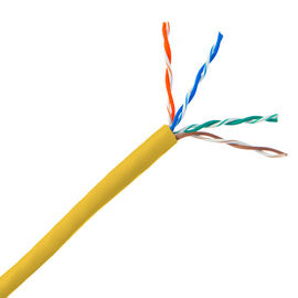 Jaket PVC Cat5e Ethernet Kabel Lan Wire Cat6 kuning merah disesuaikan